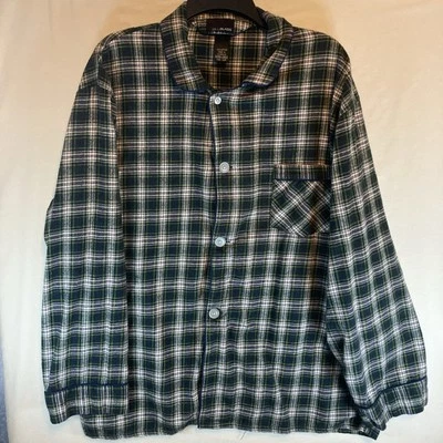 Camisa Billblass Azul Verde Blanco Mangas Largas Franela Abotonada Para Hombre XL Algodón Foto 1 de 4