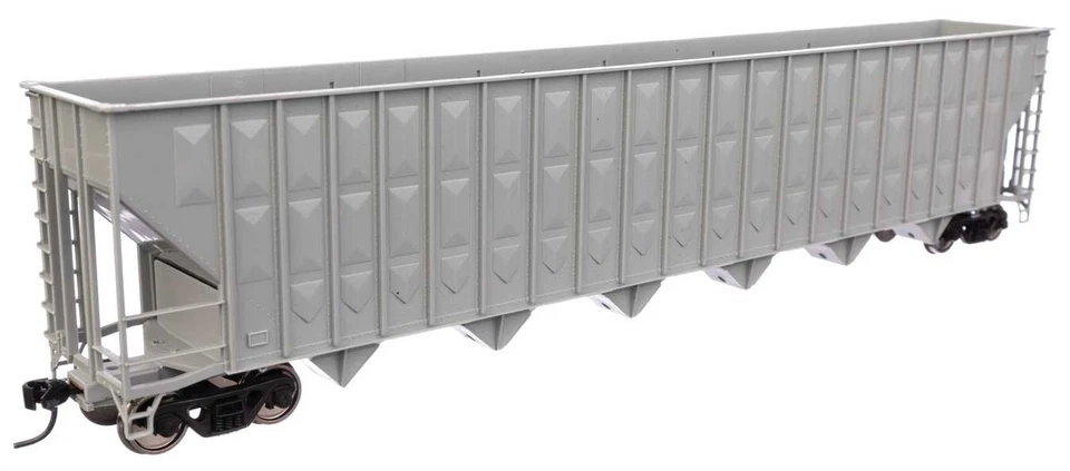 Walthers Mainline HO 6750 Undecorated Gray 73' Greenville Wood Chip Hopper - Image 1 of 1