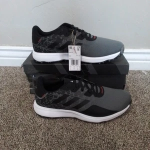 Size 11 Men's Adidas  S2G SL Black Lace Up Low Top Spikeless Golf Shoes GZ3881 - Picture 1 of 9