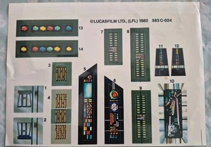 1982 Star Wars Micro Collection Escape The Death Star Original Decal Sheet NEW - Picture 1 of 7