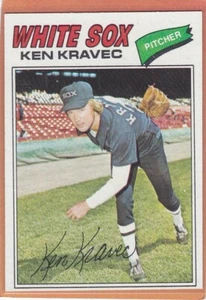 1977 Topps Baseball Ken Kravec Rookie #389 White Sox NM *91260 - Bild 1 von 1