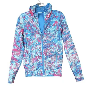 Ivivva Reversible Hooded Jacket Full Zip Girls Size 10 Multicolor - Picture 1 of 9