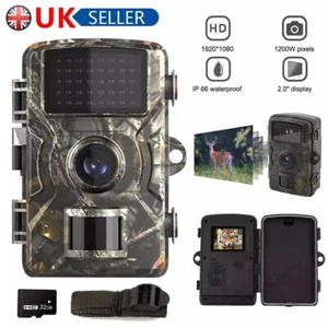 32GB Wildlife Trail Camera 1080P Game Night Vision Outdoor Motion Hunting Cam UK - Picture 1 of 16