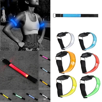 Led Wristbands Light For Runner Running Riding Glow Adjustable Cycling Usb - Image 1 of 4