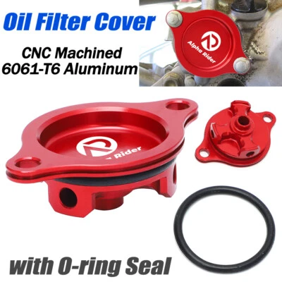 Aluminum Oil Filter Cover Cap Plug For Honda CRF450R 2002-2008 CRF450X 2005-2017 - Image 1 of 4