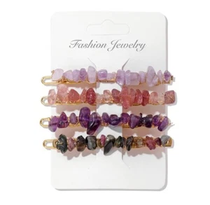 🎀🪮💝 Haarspangen Set verschiedene Edelsteine Haar Styling Haarschmuck🎀🪮💝 - Bild 1 von 3