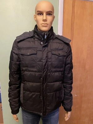 APT 9 Coat w/ button Hood Size M Zip Button Closure Pockets Puffy - Image 1 of 4