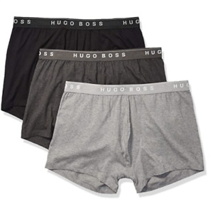 Hugo Boss Boxer/Trunk Stretch Cotton Logo 3 Pack Underwear Grey/Black Size S