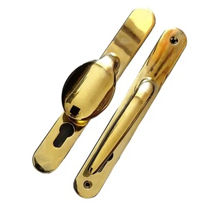 Upvc Composite Lever Pad Door Handle /Gold /Sparta 92PZ  210mm Sprung /Pair  - Picture 1 of 8