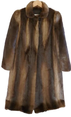 Bricker Tunis Brown Full Length Winter Otter Fur Coat - Image 1 of 4
