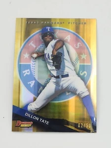 2015 Bowman's Best Top Prospects Gold Refractor /50 Dillon Tate #TP-9 Orioles - Picture 1 of 2