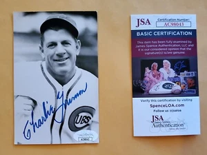 CHARLIE GRIMM -- FOTO POSTAL -- FIRMADA -- CERTIFICACIÓN JSA - Imagen 1 de 5