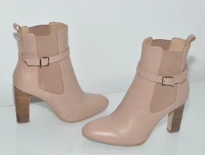 WITCHERY Flesh Colour Genuine Leather Women's Pull On Ankle Boots Size 39 - Picture 1 of 8