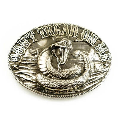 Don't Tread on Me german silver belt buckle, Historical American flag buckle - Image 1 of 4