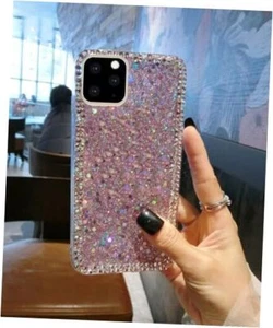 Case for iPhone 15 Pro Max, Women Girly Clear Bling Glitter Sparkly Cover, - Picture 1 of 8