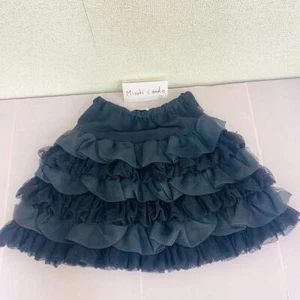 Mezzo Piano Kids Skirt 140cm Black Frill Fluffy Simple Girls MP Kawaii Japan - Picture 1 of 24