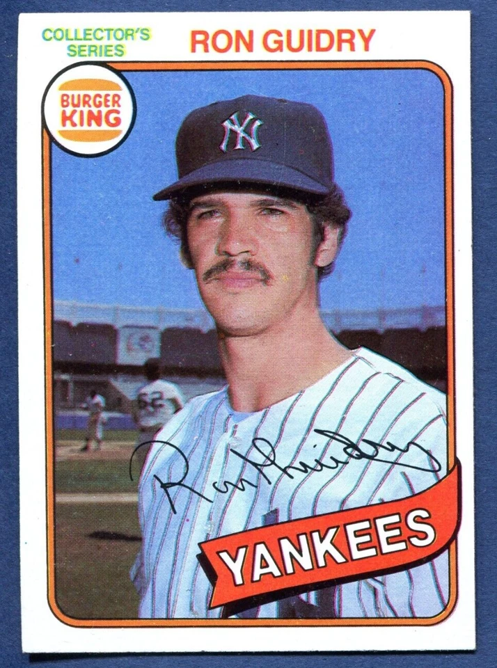 1980 Topps Burger King Pitch Hit & Run Ron Guidry #4 NM - NMMT - Image 1 of 2