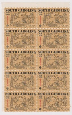 Scott # 1407 MNH South Carolina Block of 10 stamps - Image 1 of 2