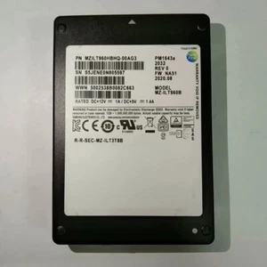 960GB SSD SAMSUNG SAS PM1643A MZ1LT960HBHQ-00AG3 FW NA51 MZ-ILT960B SSD Drive - Picture 1 of 2
