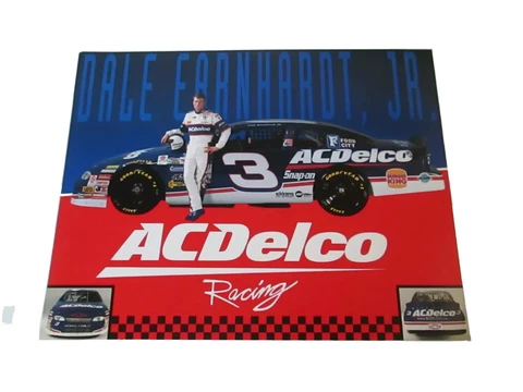 1998 DALE EARNHARDT JR.  #3 AC DELCO NASCAR  POSTCARD CHEVY MONTE CARLO Cover