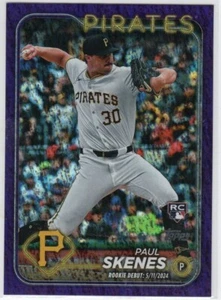 2024 Topps Update Rookie Debut Paul Skenes RC Purple Foil 772/799 Pirates US288 - Picture 1 of 2