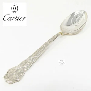 NYJEWEL Cartier 925 Sterling Silver Gold Plated Serving Spoon 104g - Picture 1 of 5