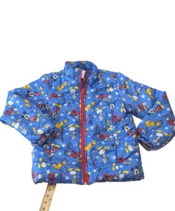 Disney Store Mickey Mouse Puffer Jacket Size Youth 7/8 Mickey Goofy oudoor coat - Picture 1 of 9
