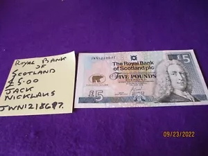 THE ROYAL BANK OF SCOTLAND JACK NICKLAUS £5 BANKNOTES 14th JULY 2005. 2 off.#3 - Picture 1 of 6