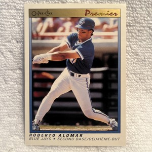 1991 O-Pee-Chee OPC Premier MLB Baseball Cards #1 ROBERTO ALOMAR