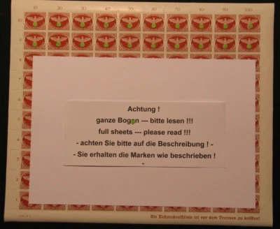 D. Reich, Adolf Hitler Marke für Feldpostpäckchen 2 B im  Bogen ** mit HAN  Nr. - Bild 1 von 3