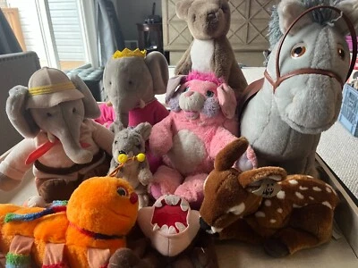 Lote de peluches de peluche vintage de los años 80 repollo repollo WWF Babar TAZ BONUS Foto 1 de 4