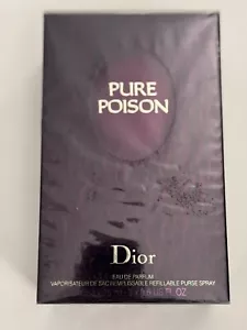 DIOR PURE POISON 3 X .5 FL OZ EDP REFILLABLE PURSE SPRAY AMULET VINTAGE FORMULA - Picture 1 of 9