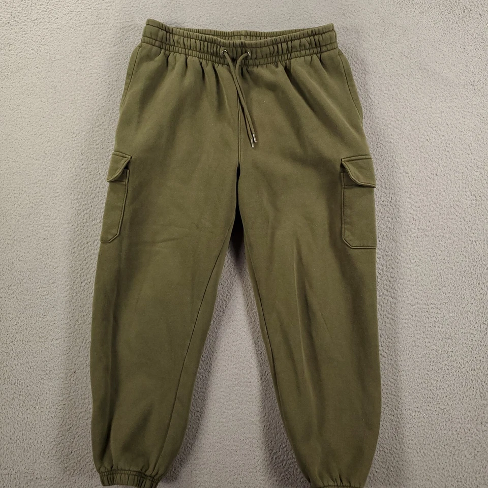 Under Armour Pants Womens Large Cargo Joggers Loose Playback Fleece Green - Image 1 of 4