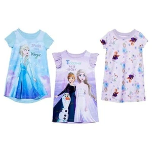 NWT DISNEY Girls Frozen 2 Nightgown Princess Elsa Anna Olaf Pajamas 3T 4T 5 6 6X - Picture 1 of 9