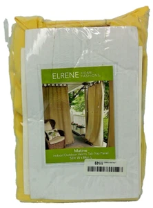 Erlene Home Fashions Matine Innen/Außen Flächenvorhang gelb 52" B x 84" L - Bild 1 von 1
