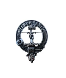 Broche insignia tapa peltre cresta clan Chisholm - Imagen 1 de 1