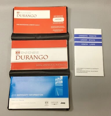 2006 Dodge Durango Factory Original Glovebox Owners Manual Book Portfolio - Image 1 of 4