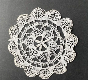 Vintage Partially Woven Doily - Picture 1 of 4