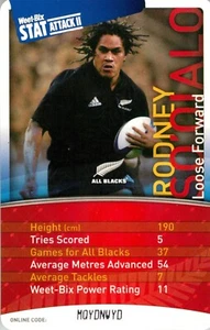 2007 ALL BLACKS World Cup Card RODNEY SO'OIALO Weet-Bix - Picture 1 of 3