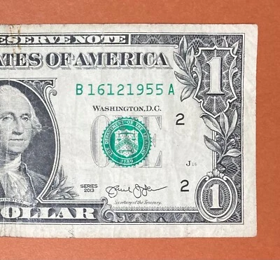 16 December 1955 ( B 16121955 A ) Birthday Note $1 One Dollar Bill - Image 1 of 3