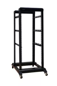 27U 4 Post 19"Open Frame Server Width 24" install Deep and 2 fixed shelves - Picture 1 of 3