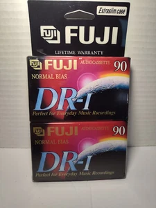 Lot of 2 - FUJI DR-I Type I Normal Bias 90 Min Blank Audio Cassette Tapes - New - Picture 1 of 2