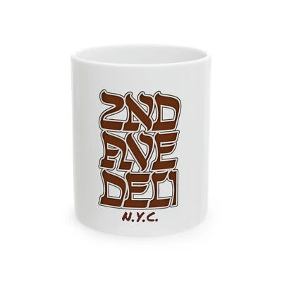FIRSTFLOORFRONT Second Avenue Deli New York City Kosher Restaurant coffee Ceramic Mug 11oz