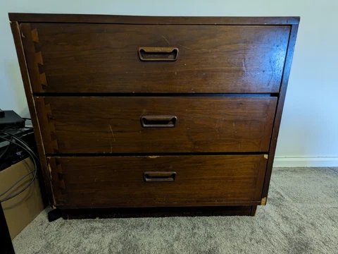 Mid-Century Three Drawer Dresser by Lane Cover