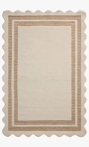 Floral Wool Area Rug with Botanical Design – Hand-Tufted Soft Carpet with Garden - Picture 1 of 5