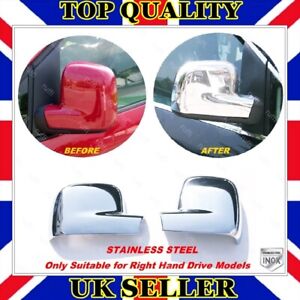 Chrome Mirror Cover 2 pcs STAINLESS STEEL For VW CADDY III 2004-2015 RHD DRIVE