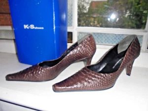 WIE NEU! 2x getragen: Pumps K+S SHOES gr. 38,5 (5 1/2) braun scarpe schuhe - Bild 1 von 9