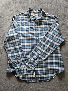 Penguin Heritage Slim Fit Shirt Blue Plaid Size Large - Picture 1 of 10