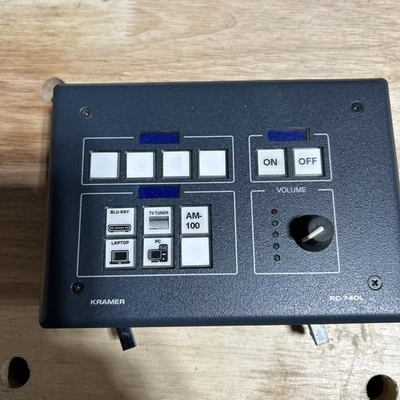 Kramer RC-74DL(B) 12Button Master Room Controller with Digital Volume Knob/Black - Image 1 of 4
