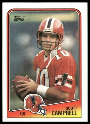 1988 Topps #384 Scott Campbell RC Atlanta Falcons - Image 1 of 2